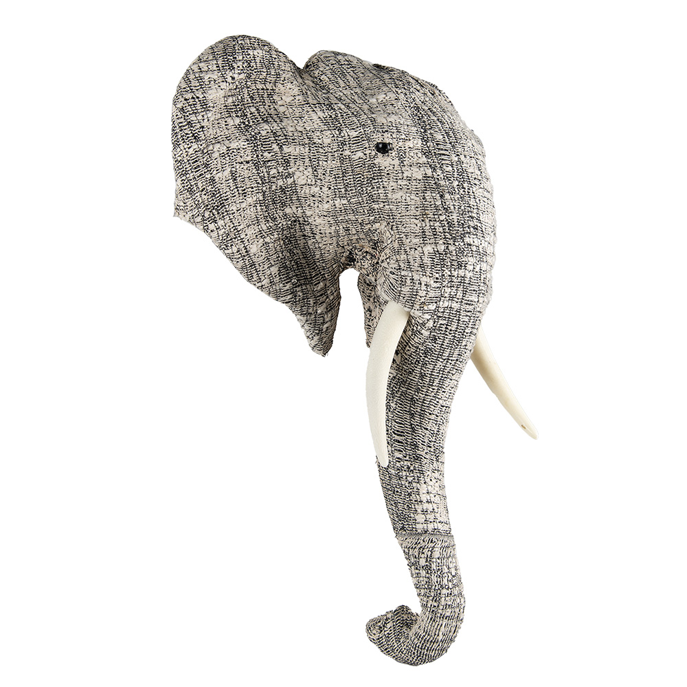 Wanddecoratie olifant 60x24x75 cm