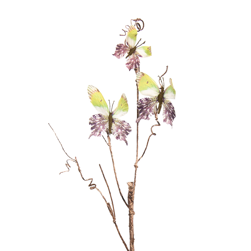 Decoratie tak met vlinders 14x5x85 cm
