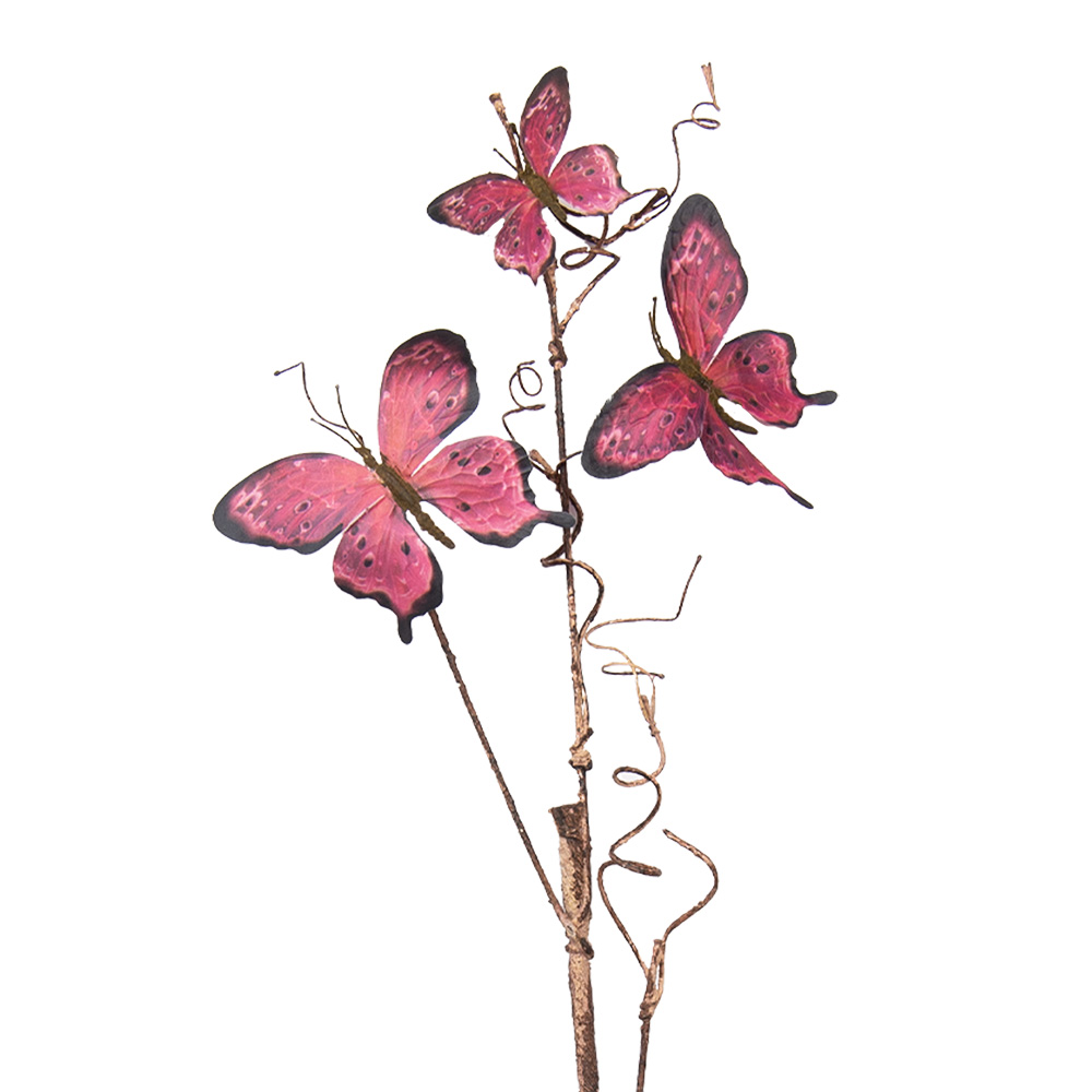 Decoratie tak met vlinders 14x5x85 cm