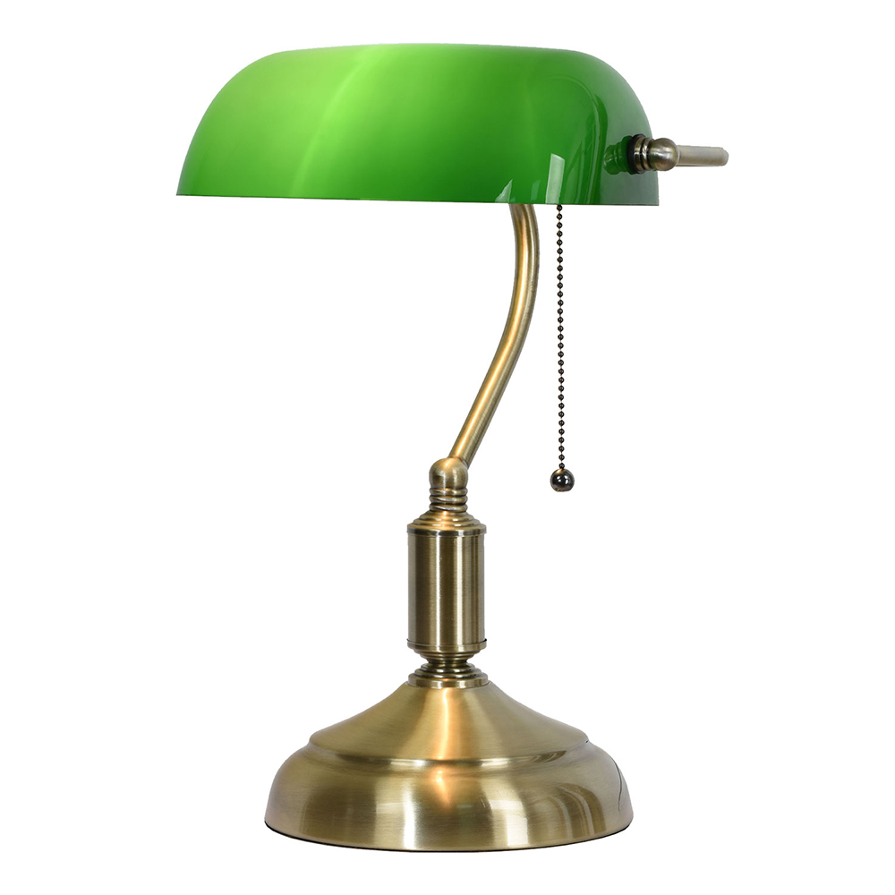 Bureaulamp groen 27x17x41 cm E27/max 1x60W