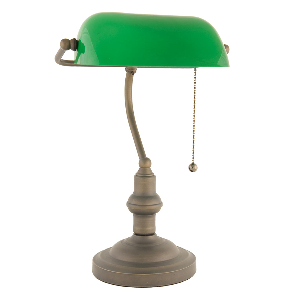 Bureaulamp groen Ø 27x40 cm E27/max 1x60W
