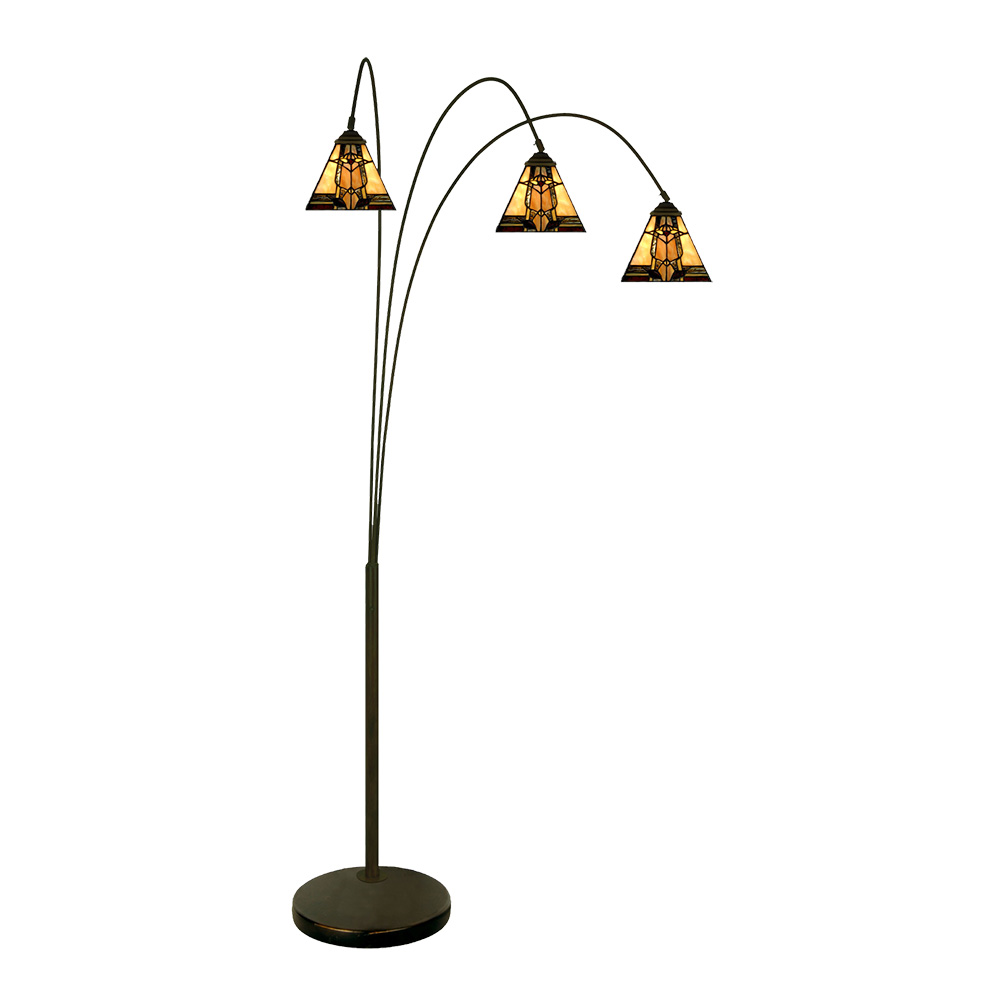 Vloerlamp Tiffany 91x50x200 cm E27/max 3x60W