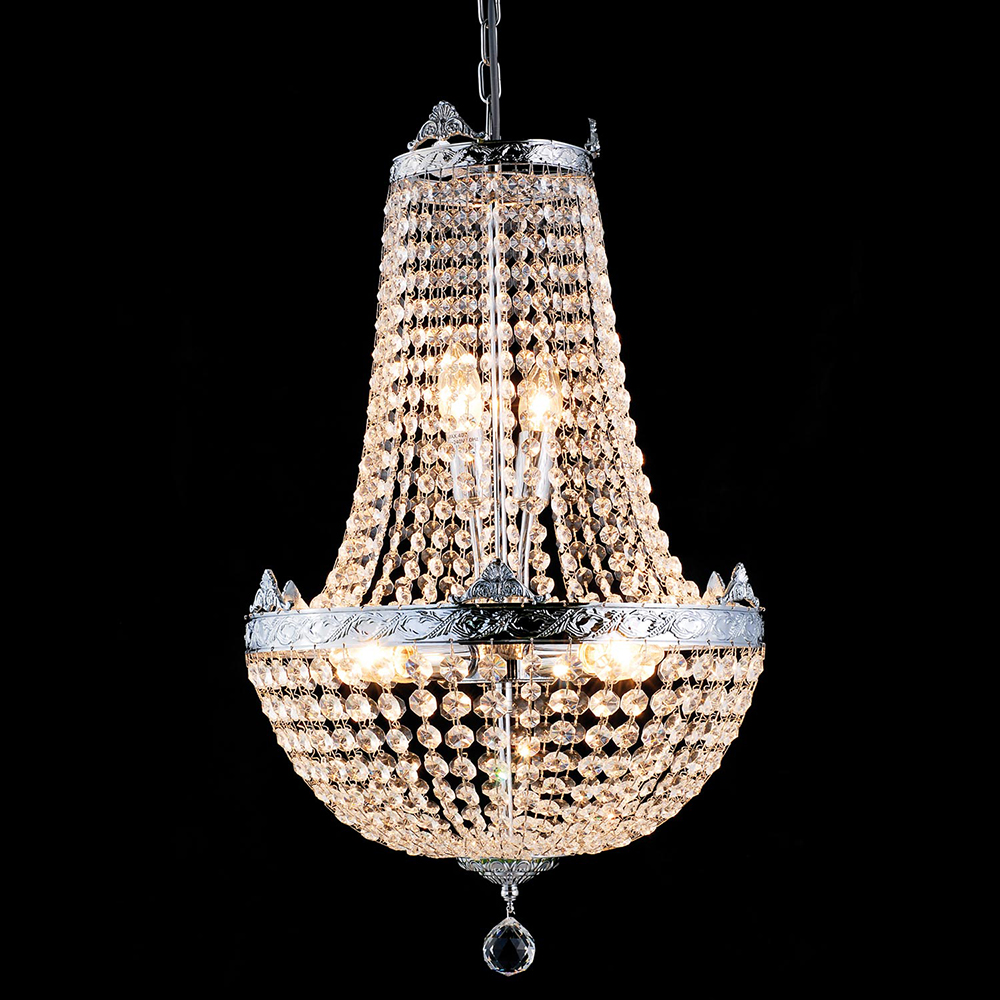 Kroonluchter 6 lichts Ø 40x70/184 cm E14/max 6x40W