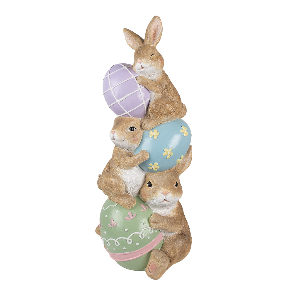 Decoratie konijnen 31x25x72 cm