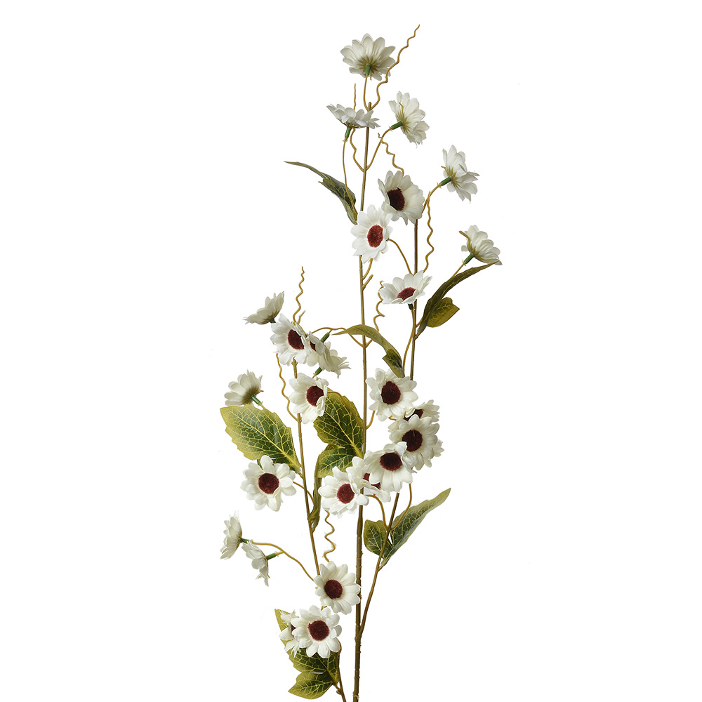 Decoratie tak met bloemen 25x6x107 cm