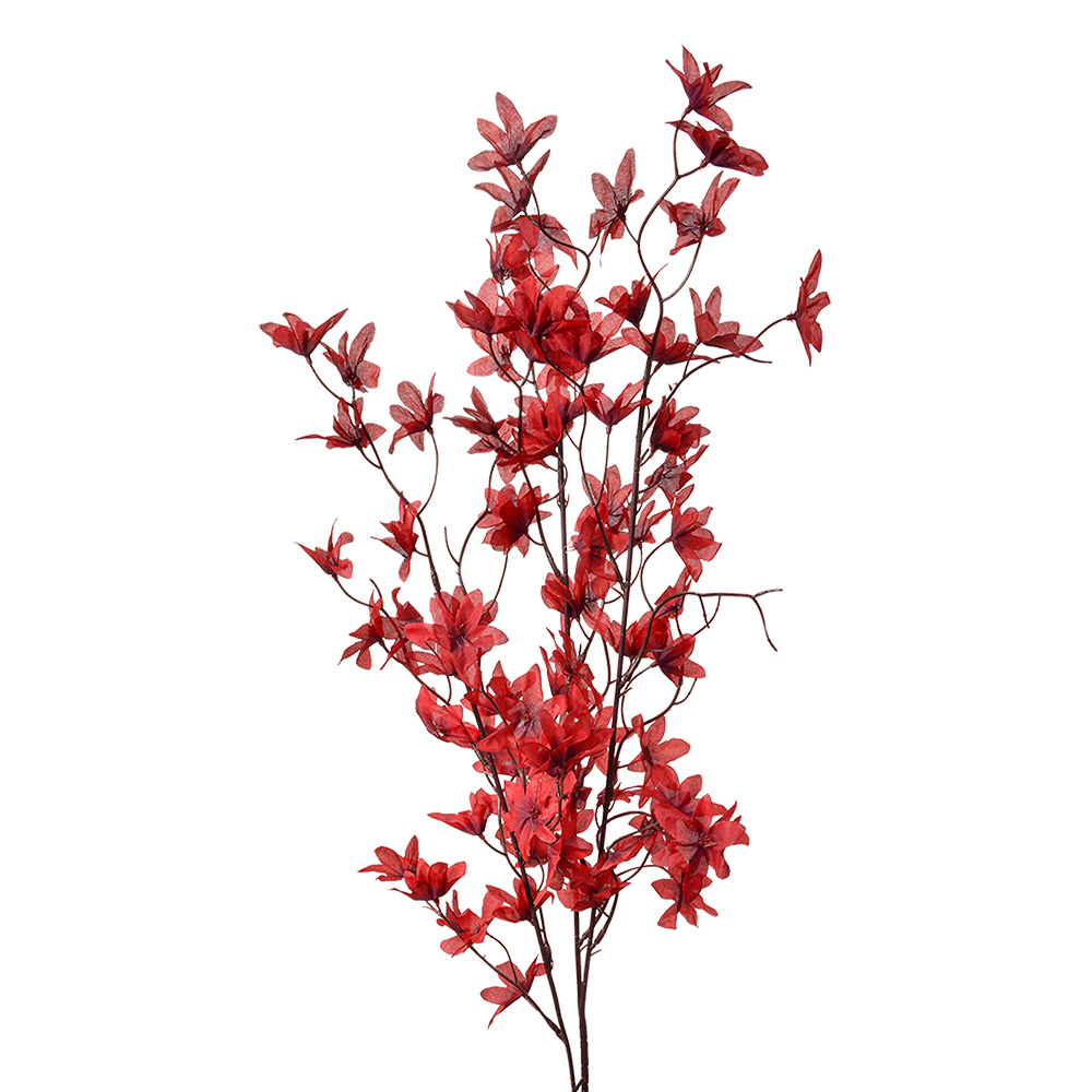 Decoratie tak met bloemen 6x6x110 cm