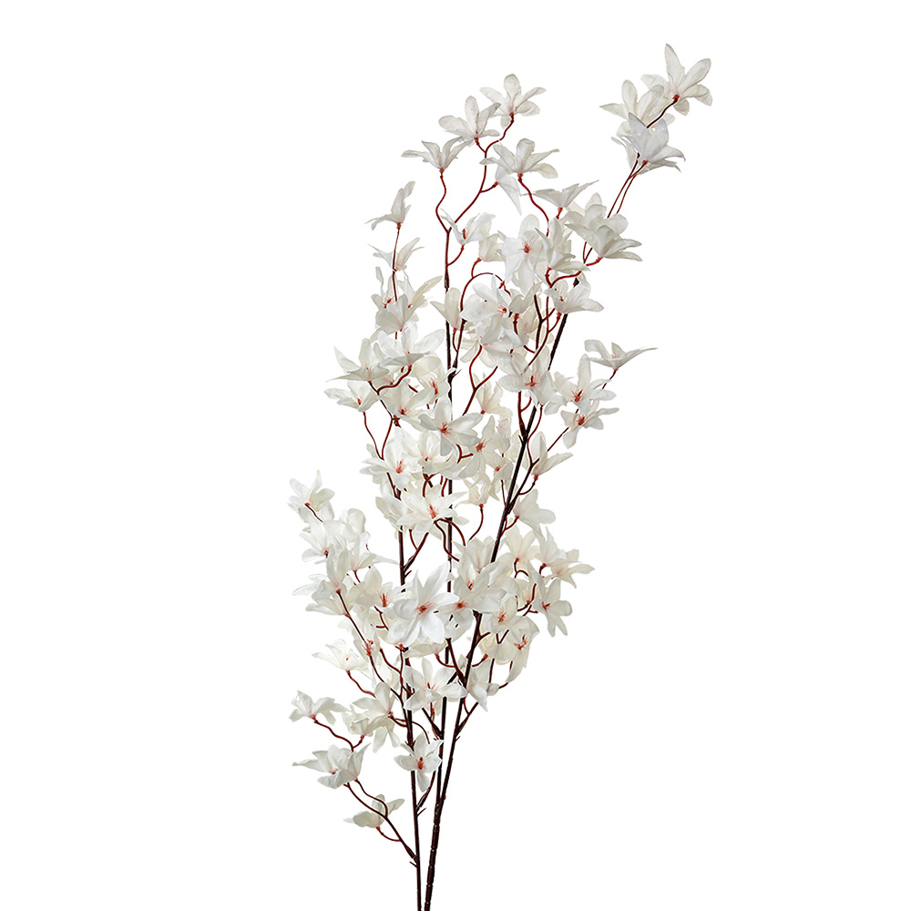 Decoratie tak met bloemen 6x6x110 cm