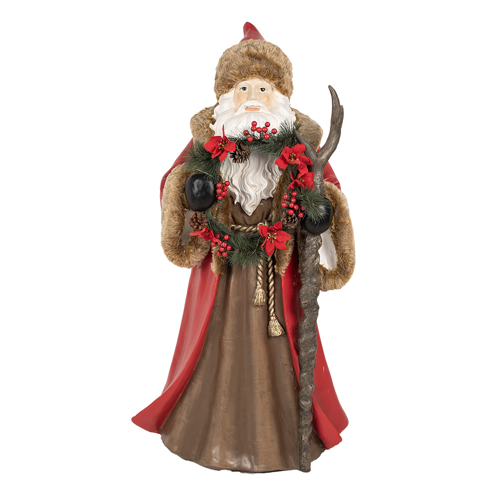 Decoratie kerstman 65x49x122 cm