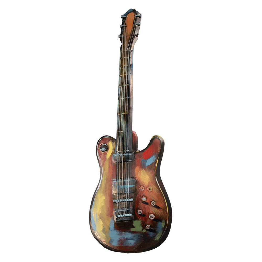 Wanddecoratie gitaar 28x2x83 cm