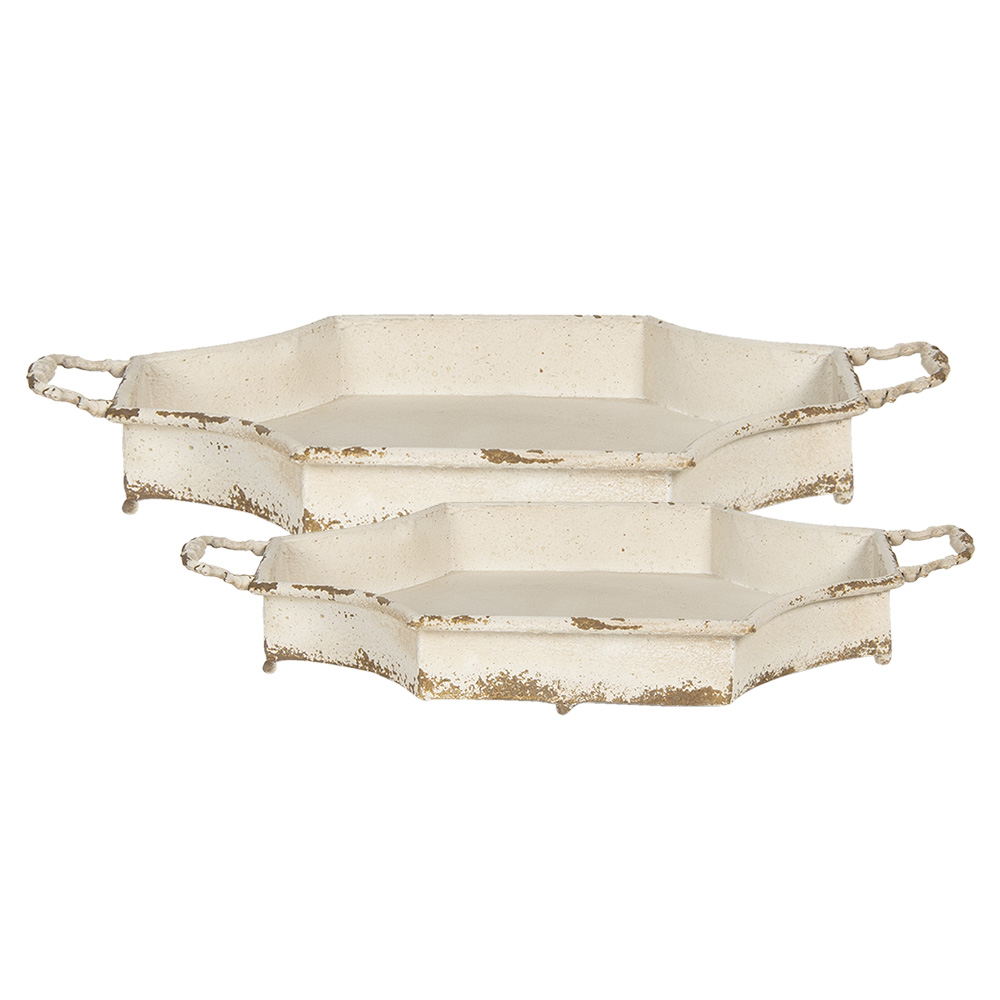 Dienblad (set van 2) 61x38x10 / 55x32x8 cm