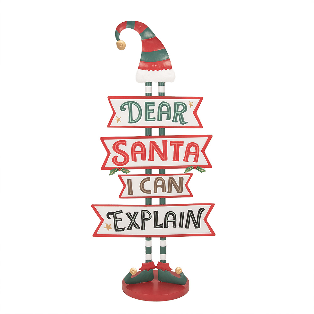 Kerstdecoratie "Dear Santa" 50x27x106 cm