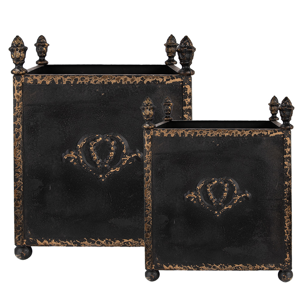 Bloempot (2) 42x42x51 / 32x32x41 cm