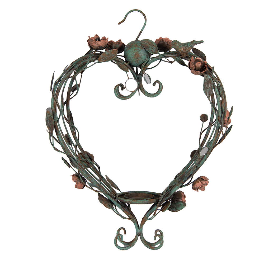 Kandelaar hangend hart 43x22x60 cm