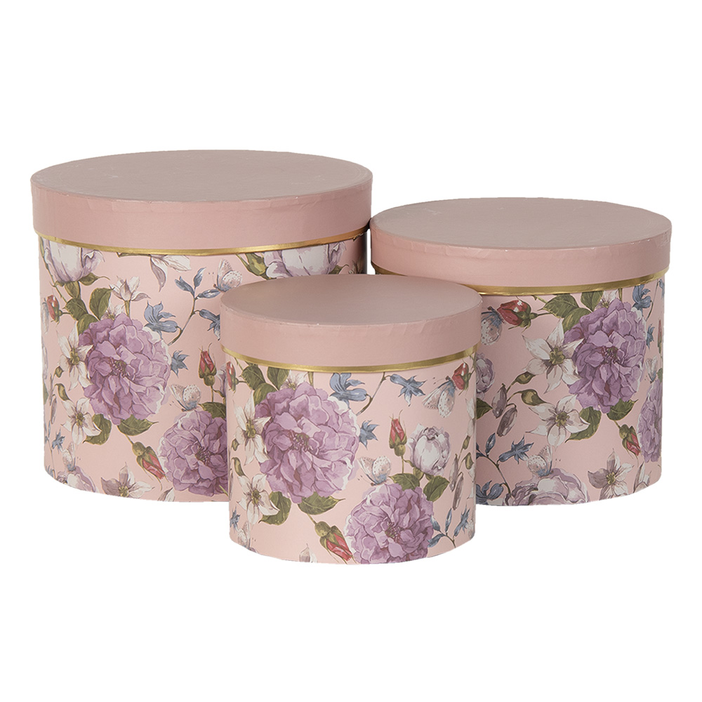 Hoedendoos (3) Ø 20x17 / Ø 17x15 / Ø 14x13 cm