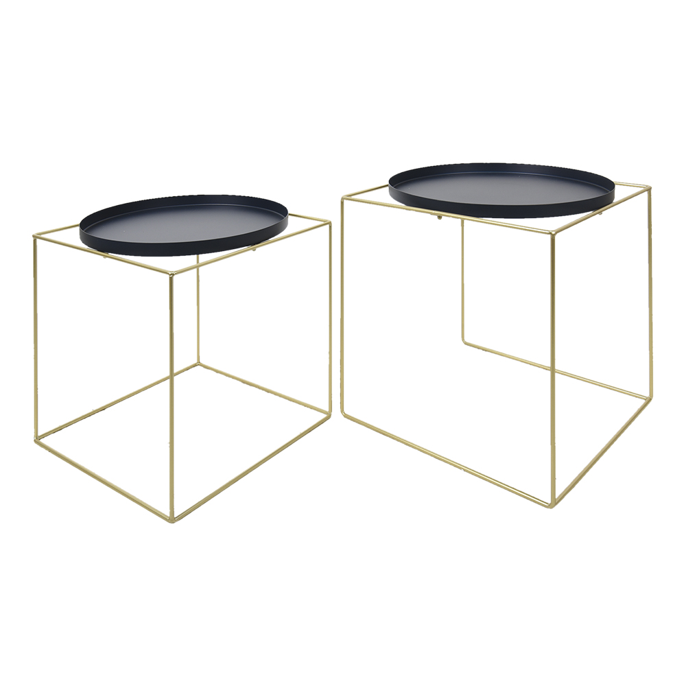 Bijzettafel (2) Ø 47x47 / Ø 41x42 cm