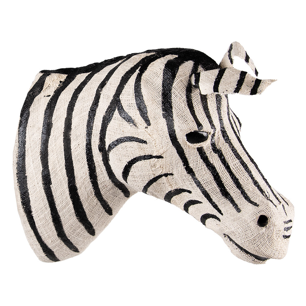 Wanddecoratie zebra 10x20x18 cm