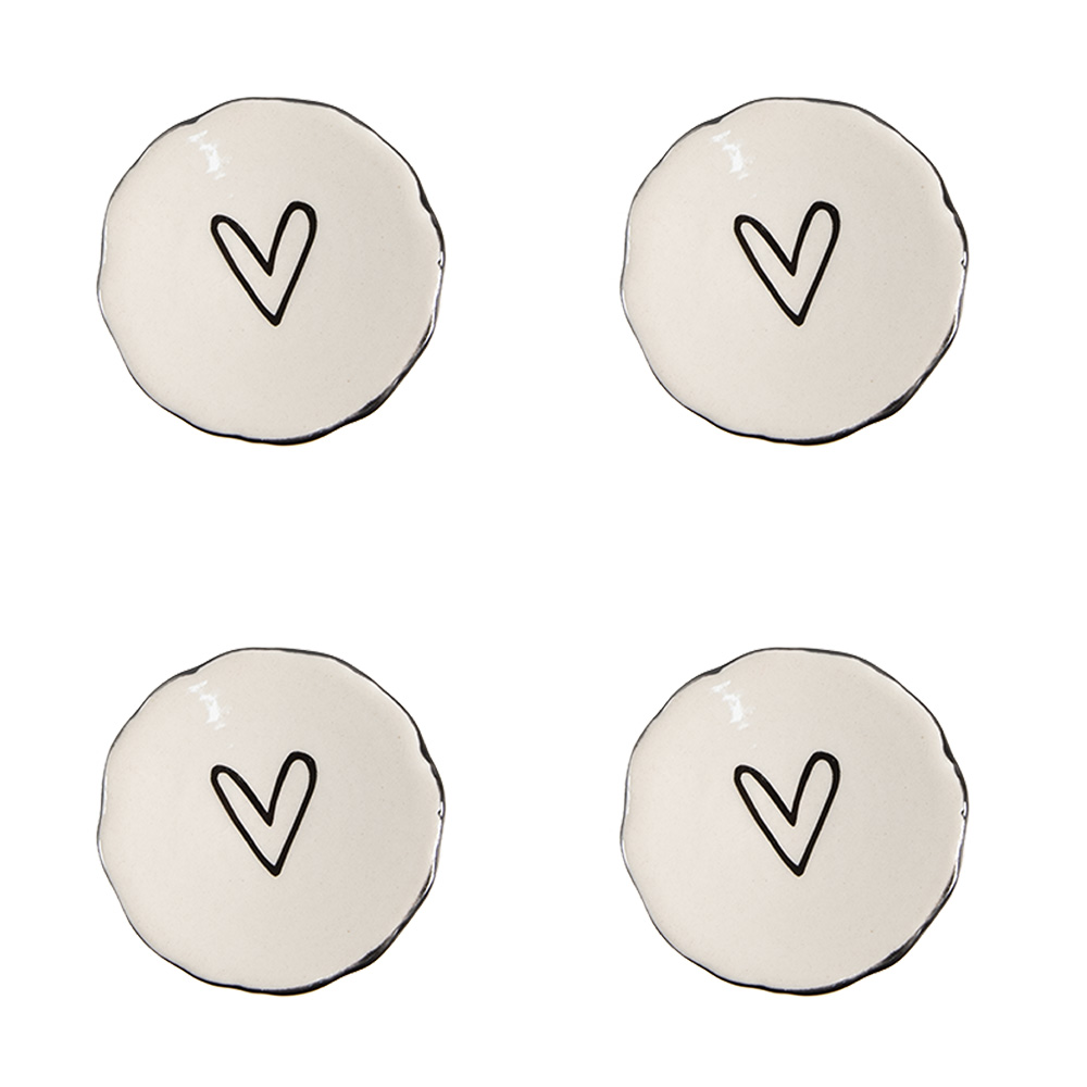 Deurknop set van 4 Ø 4x3/6 cm