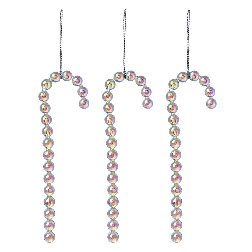 Decoratie hanger zuurstok (set van 3) 4x1x14 cm