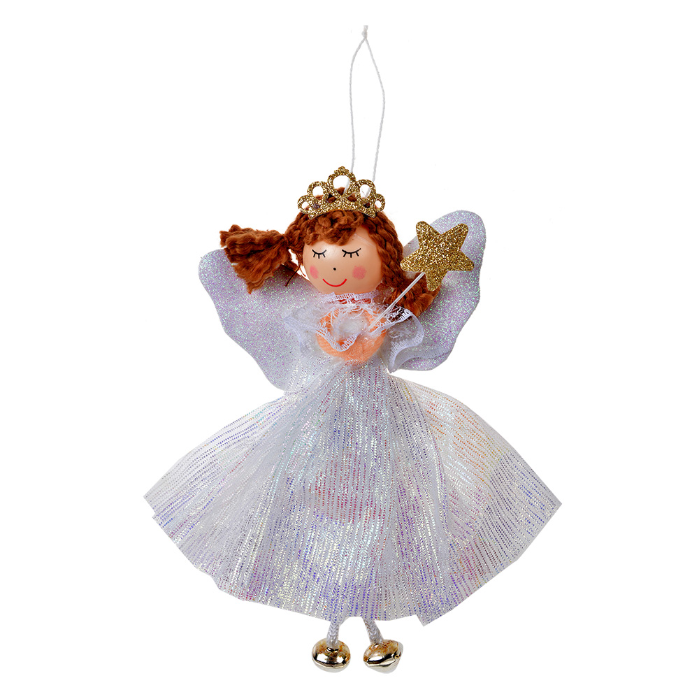 Decoratie hanger engel 8x4x15 cm