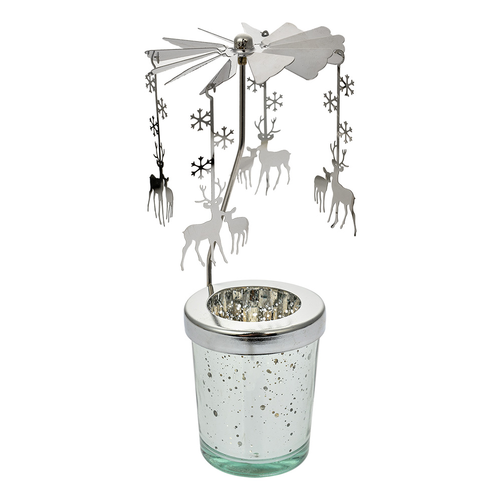 Theelichtcarrousel Ø 8x17 cm