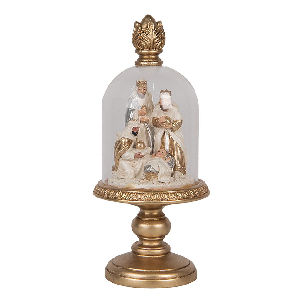 Stolp met decoratie Ø 9x22 cm