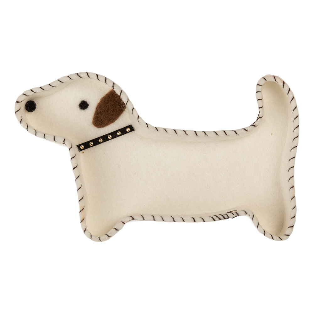 Vilten schaal hond 20x13x3 cm