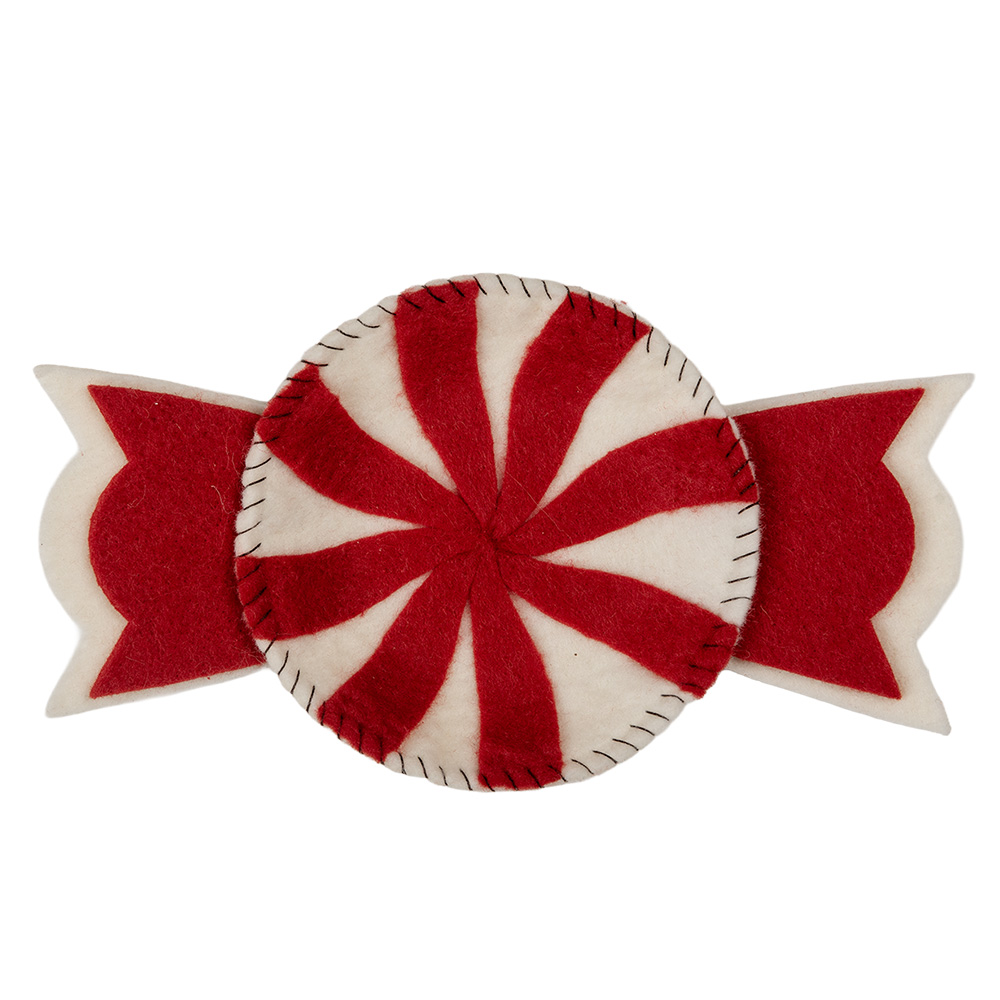 Vilten schaal snoepje 30x18x3 cm