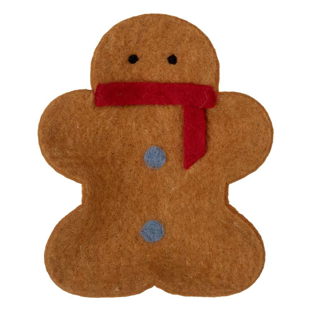 Vilten schaal peperkoekpop 19x16x4 cm