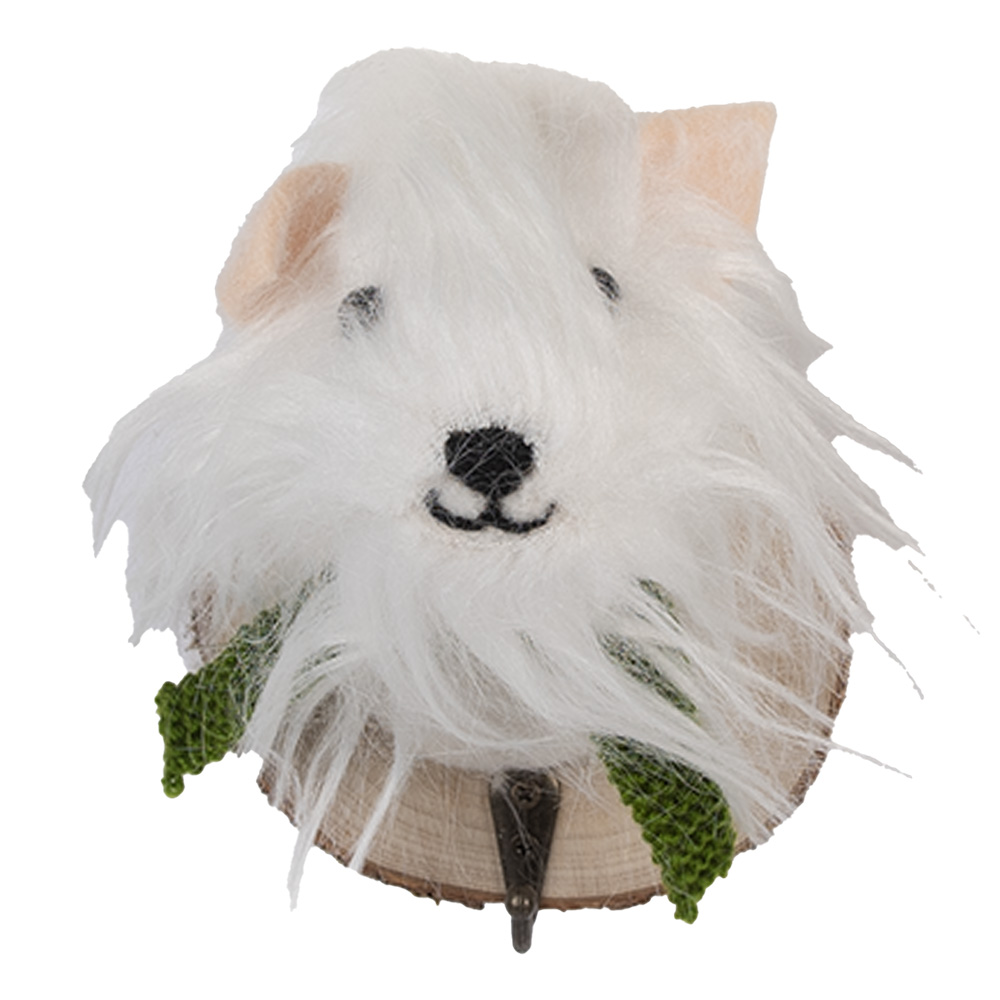 Wandhaak vilten hond 11x15x14 cm