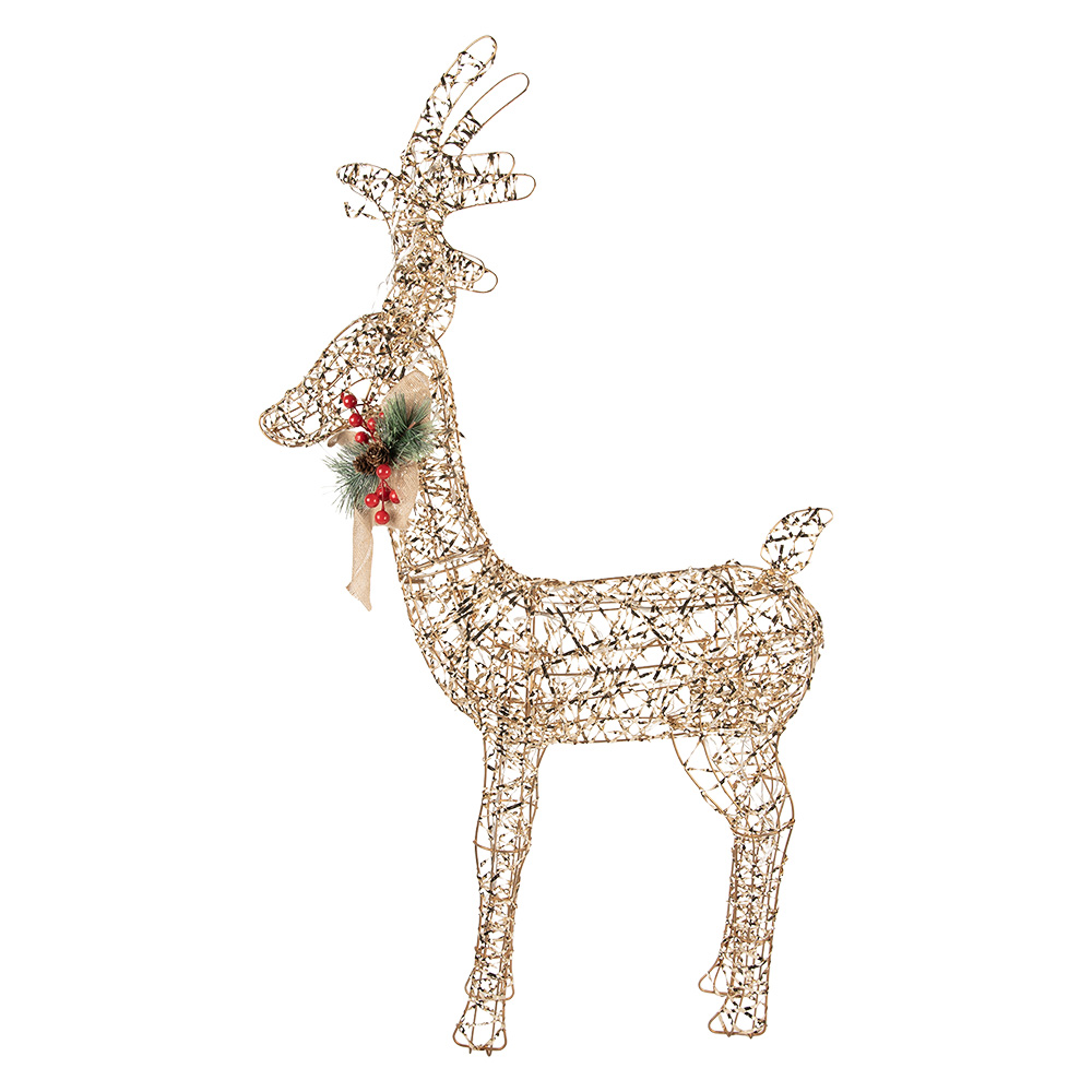 Decoratie rendier met LED 63x17x106 / 3xAA