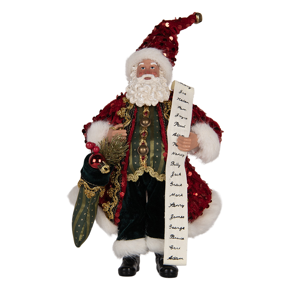 Decoratie kerstman 16x8x28 cm