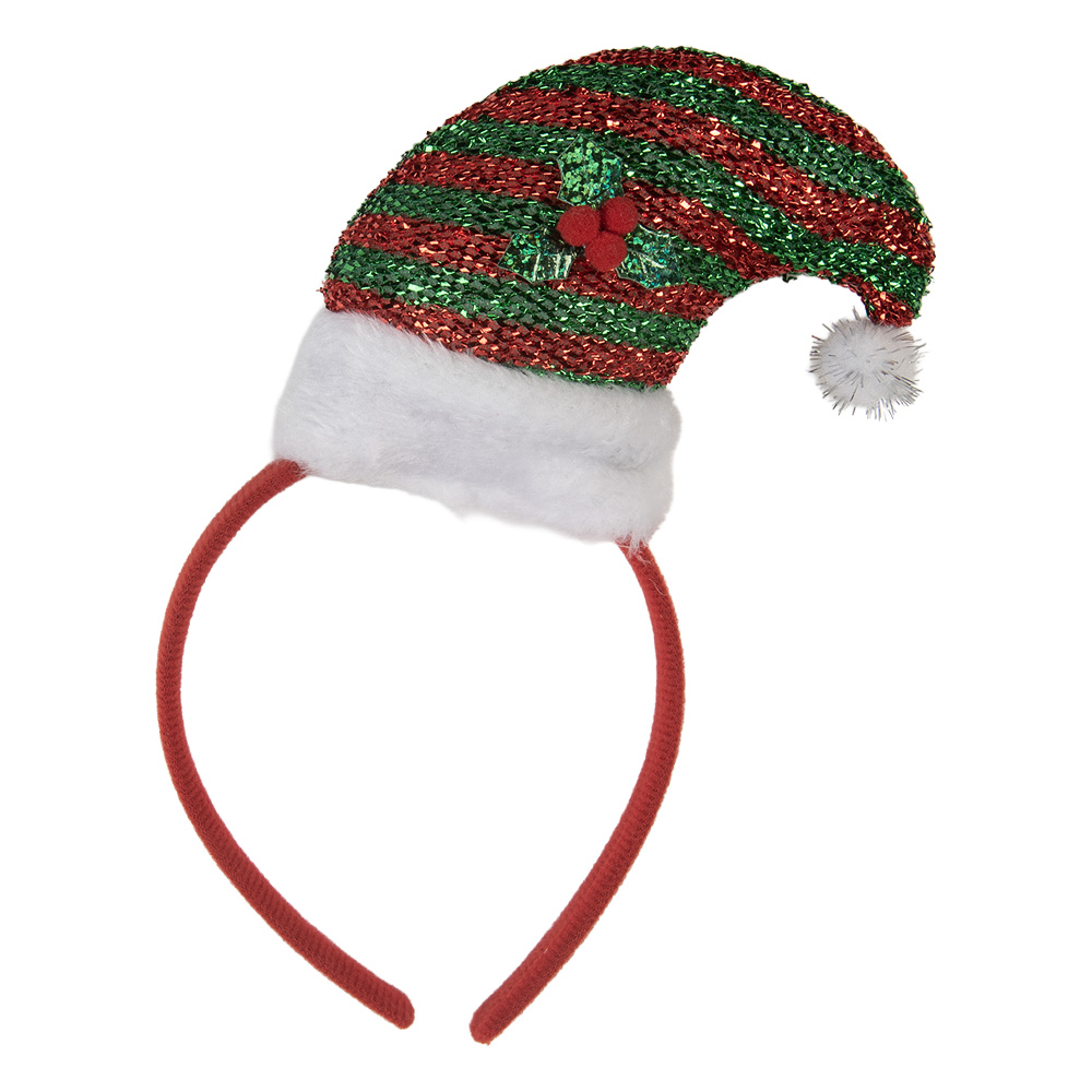 Haarband met kerstmuts 12x6x22 cm