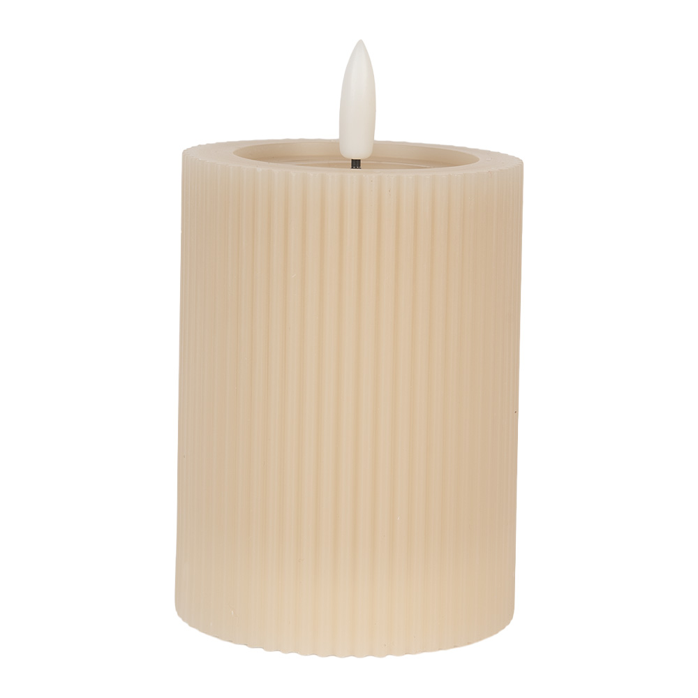 Kaars met LED Ø 8x13 cm / 2xAA