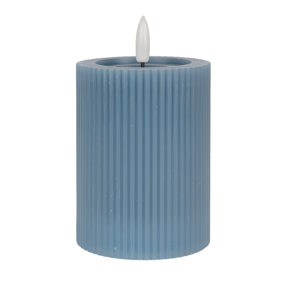 Kaars met LED Ø 8x13 cm / 2xAA