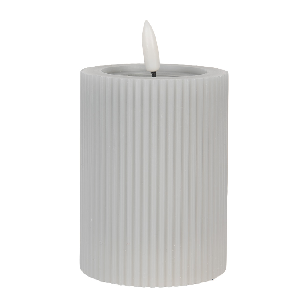 Kaars met LED Ø 8x13 cm / 2xAA