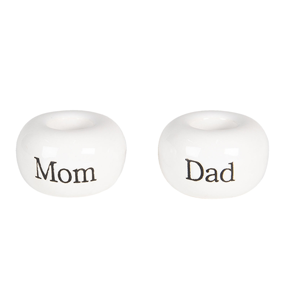 Tandenborstelhouder dad/mom Ø 5x3/ Ø 5x3 cm (2)