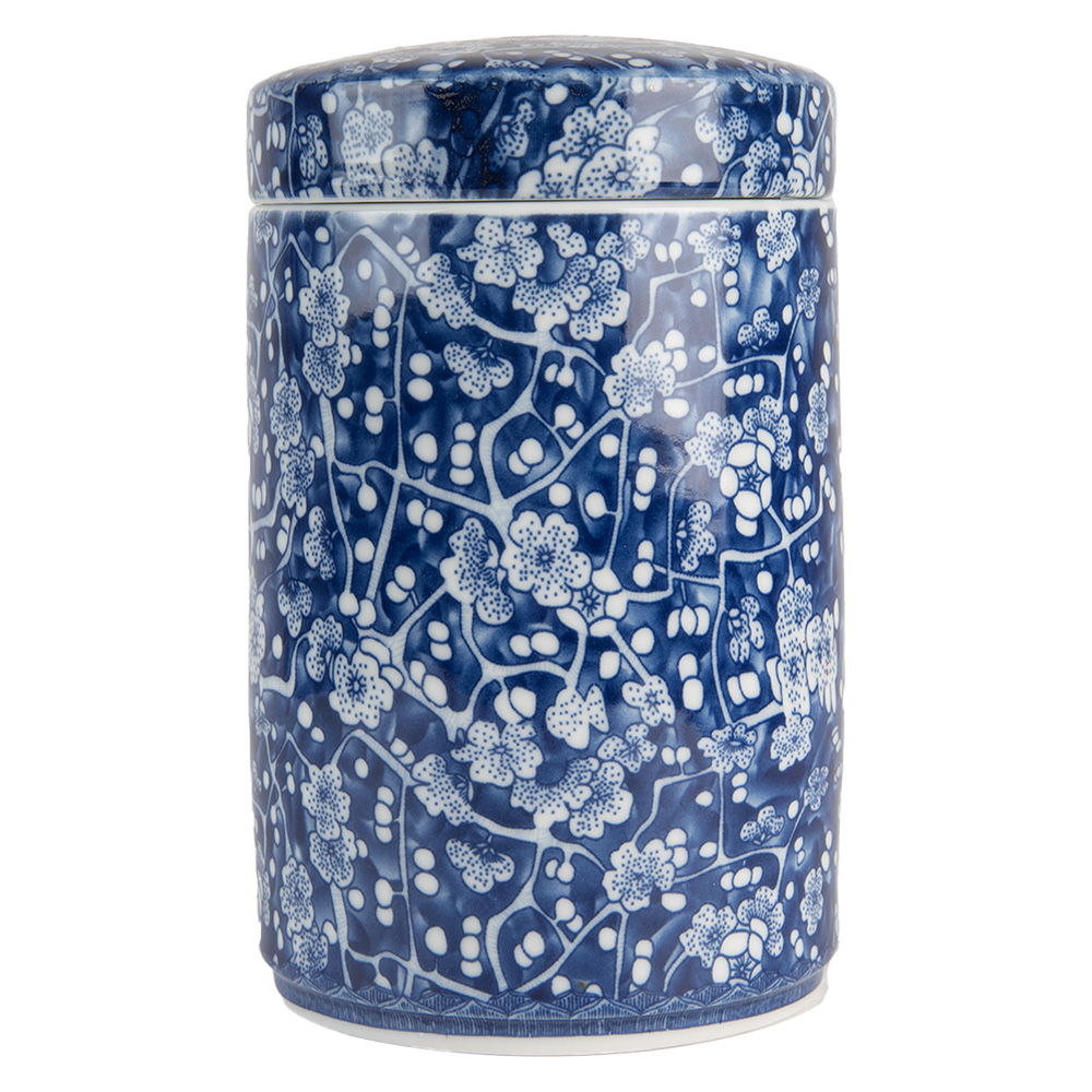 Decoratie pot met deksel Ø 9x14 cm