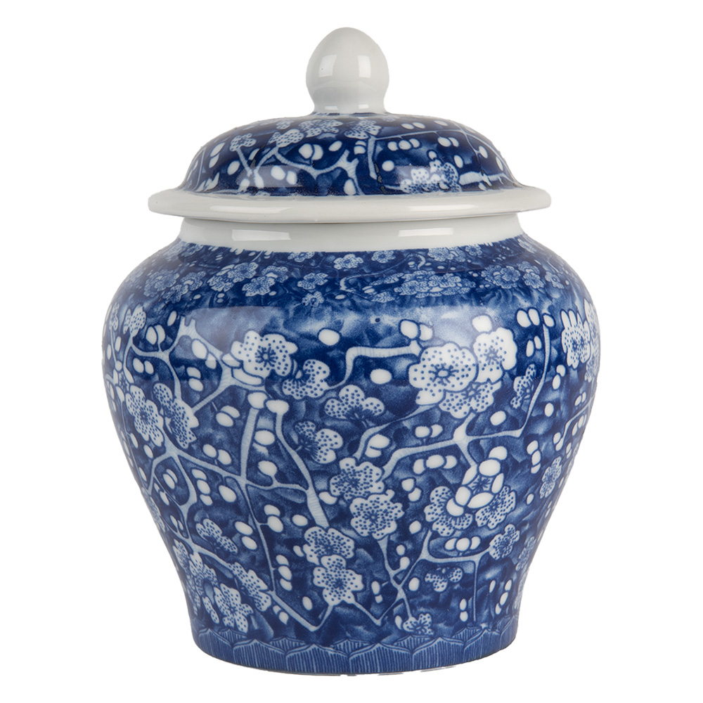 Decoratie pot met deksel Ø 9x12 cm