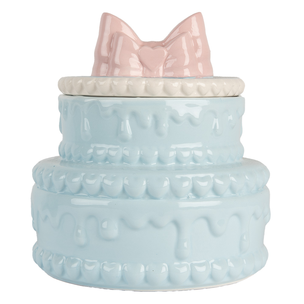 Decoratie pot met deksel Ø 13x15 cm