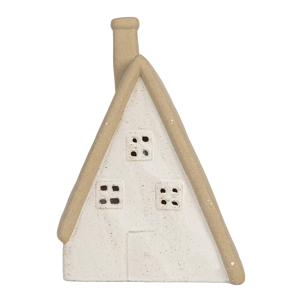 Decoratie huisje met LED 9x7x13 cm