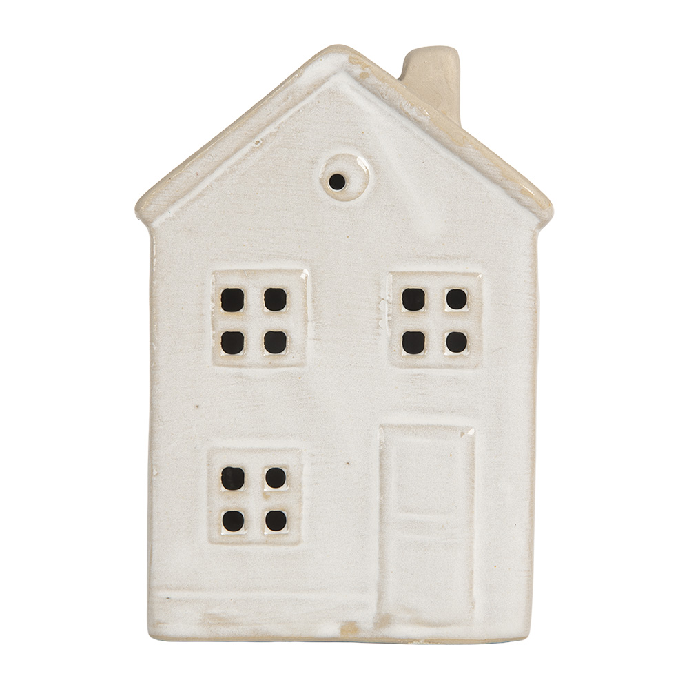 Decoratie huisje met LED 8x5x12 cm