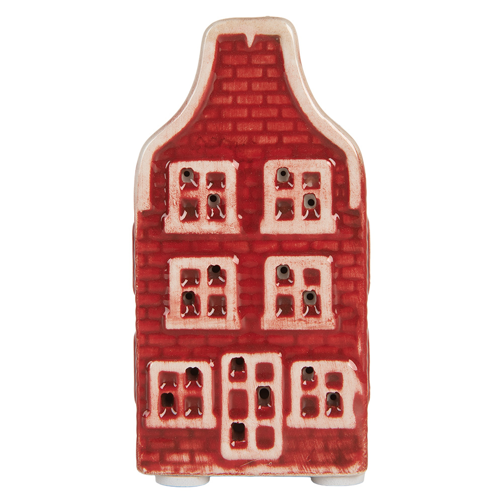 Decoratie huisje met LED 4x4x8 cm