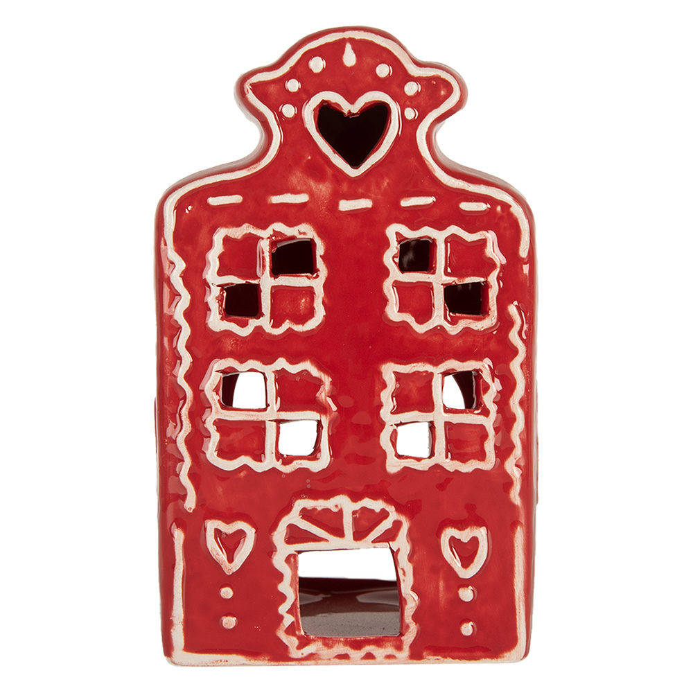 Waxinelichthouder huisje 8x7x13 cm