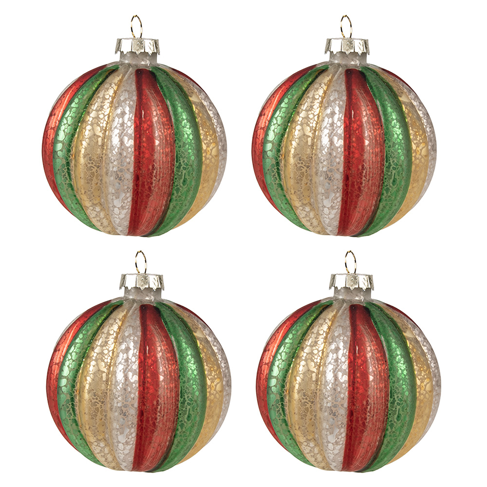 Doos kerstballen Ø 8x8 cm (set 4)