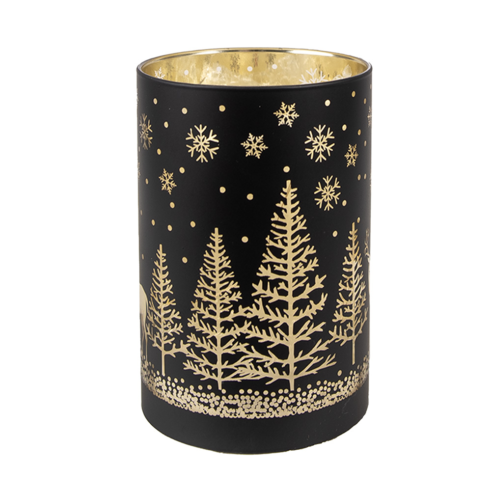 Waxinelichthouder met LED Ø 8x12 cm / 3xAA