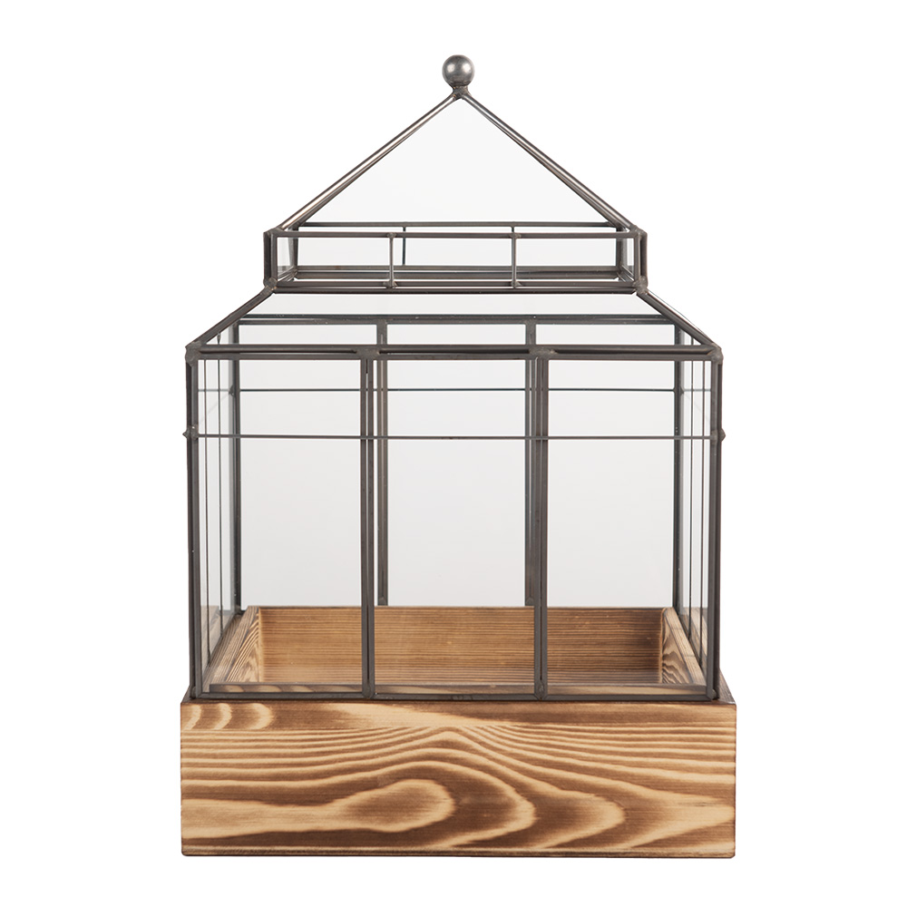 Decoratie kweekkasje 21x21x32 cm