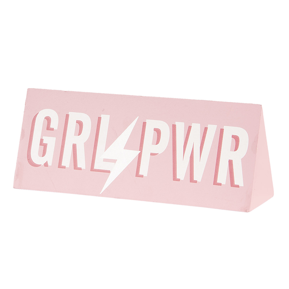 Tekstbord GRL PWR 20x6x8 cm