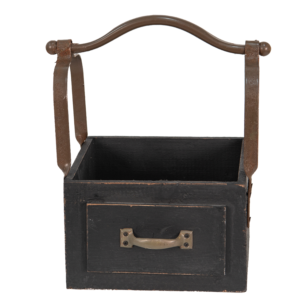 Mand van hout 24x19x28 cm