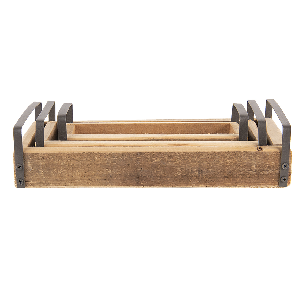 Decoratief dienblad (set van 3) 35x20x5/30x15x5/25x10x5 cm