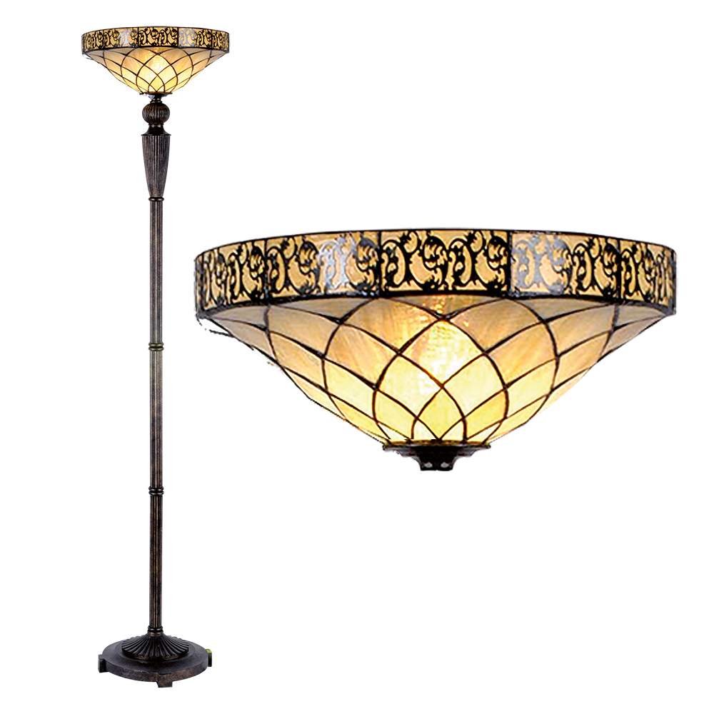 [5LL-5280] Vloerlamp Tiffany Ø 41x179 cm E27/max 1x60W
